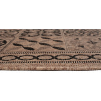 Sisalový PP koberec TILES - hnedý/čierny
