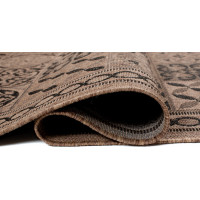 Sisalový PP koberec TILES - hnedý/čierny