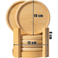 Sada bambusových podtáckov EMERALD - 6 kusov