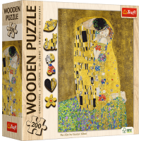 TREFL Drevené puzzle Art: Gustav Klimt - Bozk 200 dielikov