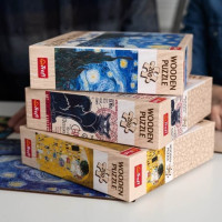 TREFL Drevené puzzle Art: Hokusai - Veľká vlna Kanagawa 200 dielikov