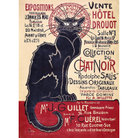 TREFL Drevené puzzle Art: Steinlen - Čierna mačka, Le Chat Noir 200 dielikov
