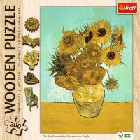 TREFL Drevené puzzle Art: Vincent van Gogh - Slnečnica 200 dielikov