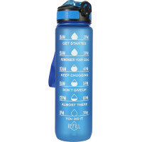 KIK Motivačná fľaša na vodu 1l Modrá