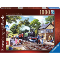 RAVENSBURGER Puzzle Vlaková zastávka na vidieku 1000 dielikov