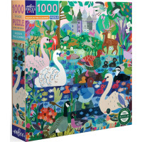 EEBOO Štvorcové puzzle Kačice na čistinke 1000 dielikov