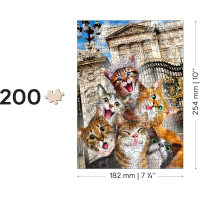 WOODEN CITY Drevené puzzle Mačiatka v Londýne 200 dielikov