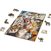 WOODEN CITY Drevené puzzle Mačiatka v Londýne 200 dielikov