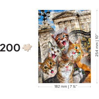 WOODEN CITY Drevené puzzle Mačiatka v Londýne 200 dielikov