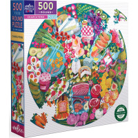 EEBOO Okrúhle puzzle Charcuterie 500 dielikov