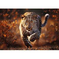 TREFL Puzzle Premium Plus Photo Odyssey: Divoký leopard 1000 dielikov