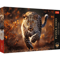 TREFL Puzzle Premium Plus Photo Odyssey: Divoký leopard 1000 dielikov