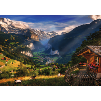 TREFL Puzzle Premium Plus Photo Odyssey: Lauterbrunnen, Švajčiarsko 1000 dielikov