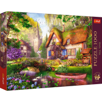 TREFL Puzzle Premium Plus Tea Time: Drevená chata 1000 dielikov