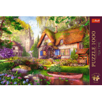 TREFL Puzzle Premium Plus Tea Time: Drevená chata 1000 dielikov