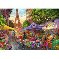 TREFL Puzzle Premium Plus Tea Time: Kvetinový trh 1000 dielikov