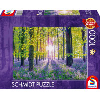 SCHMIDT Puzzle Jemné modré zvončeky v lese 1000 dielikov