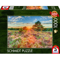 SCHMIDT Puzzle Západ slnka na vresovisku 1000 dielikov