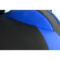 Herná stolička DUNMOON - čierna / modrá