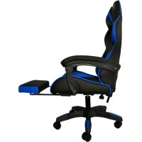 Herná stolička DUNMOON - čierna / modrá