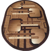 Kusový oválny koberec ALPHA Slide - hnedý