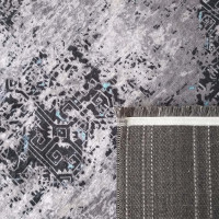 Kusový koberec EFES Pattern - tmavo šedý/sivý