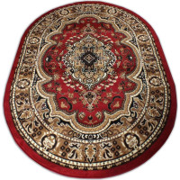 Kusový oválny koberec ALPHA dubai - červený