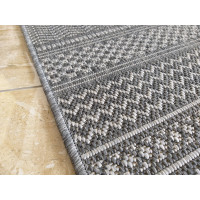 Obojstranný koberec NEEDLE Dekor - šedý