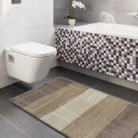Súprava kúpeľňových predložiek s výrezom TÁŇA - vzor 04N - béžová