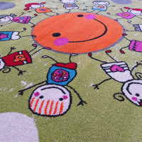Detský koberec Veselé deti - zelený