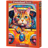 CASTORLAND Puzzle Mačacie cestovanie busom 1000 dielikov