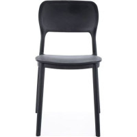 Jedálenská plastová stolička TIMO - čierna