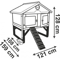 SMOBY Kurník pre sliepky Cluck Cluck Cottage - béžový