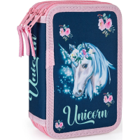 OXYBAG Školský peračník trojposchodový Unicorn 1