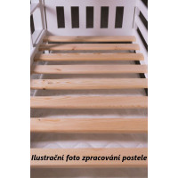 Detská Montessori posteľ z masívu borovice BETTY - 200x90 cm - BIELA