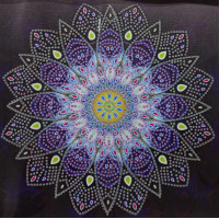 Norimpex Diamantové maľovanie 7D Modrá mandala 30x30 cm