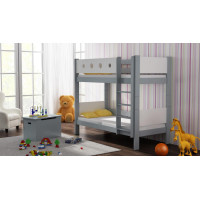 Detská poschodová posteľ TANY bez šuplíkov - 160x80 cm - šedá