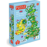 DODO Puzzle Mapa Veľkej Británie a Severného Írska 100 dielikov