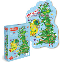 DODO Puzzle Mapa Veľkej Británie a Severného Írska 100 dielikov