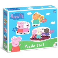 DODO Puzzle Prasiatko Peppa: Kamaráti 3v1 (2,3,4 dielikov)