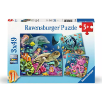 RAVENSBURGER Puzzle Život pod vodou 3x49 dielikov