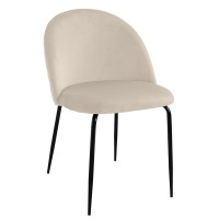 Béžová zamatová stolička FARGO