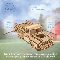 UGEARS 3D puzzle Pickup Lumbearjack 460 dielikov