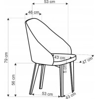 Jedálenská otočná stolička MALAGA - škoricová