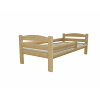 Detská posteľ z MASÍVU 180x80cm SO ŠUPLIKMI - DP005 - bezfarebný lak