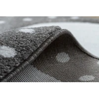 Detský kusový koberec Petit Bunny grey okrúhly