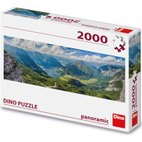 DINO Panoramatické puzzle Pohľad na Alpy 2000 dielikov