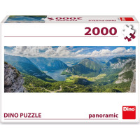 DINO Panoramatické puzzle Pohľad na Alpy 2000 dielikov