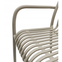 Záhradná plastová stolička ANRIC - béžová