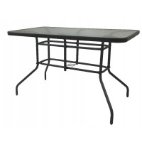 Záhradný stôl BERGAMO - 120x70x70 cm - čierny